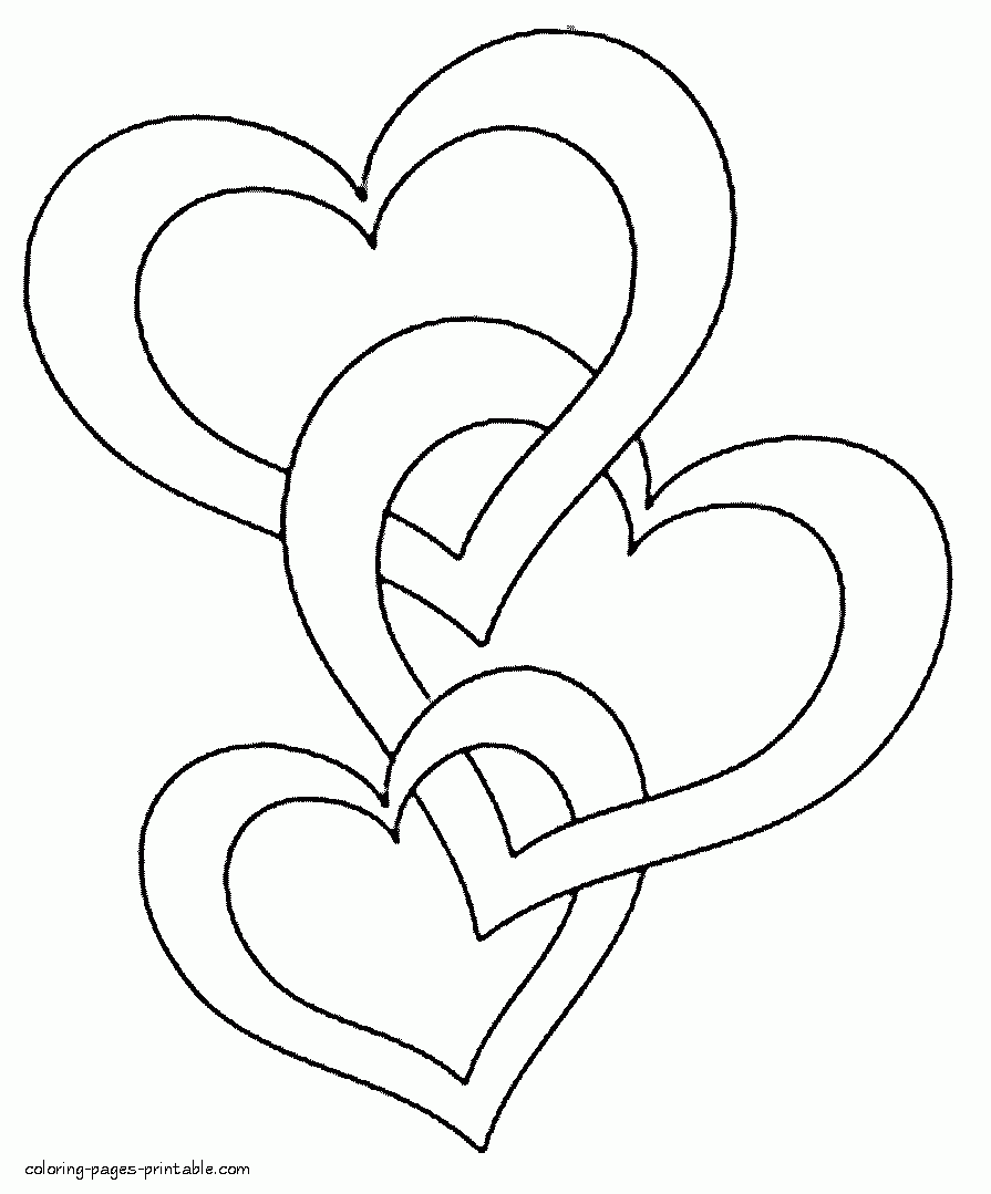 Free Printable Hearts Coloring Pages Printable Party Favors