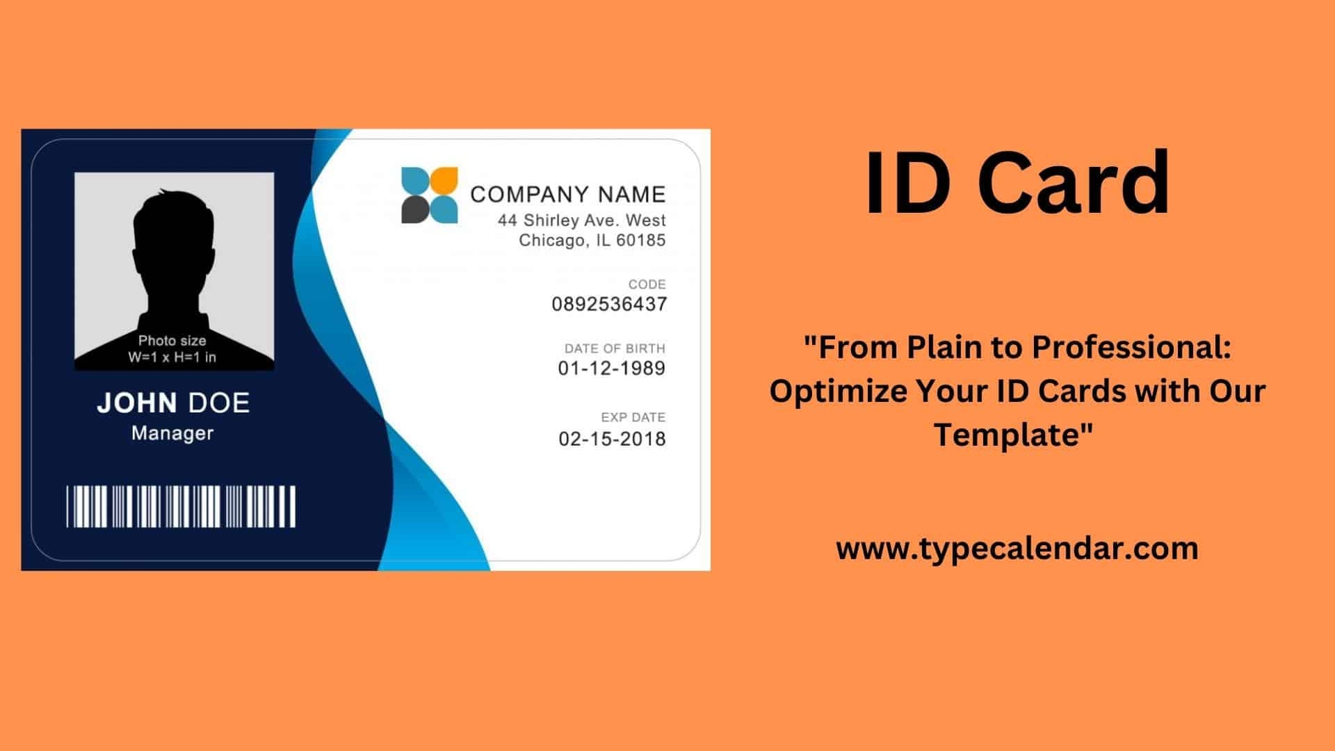 Free Printable ID Card Template Create Yours Now PDF Word