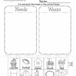 Free Printable Identifying Basic Wants And Needs Worksheet