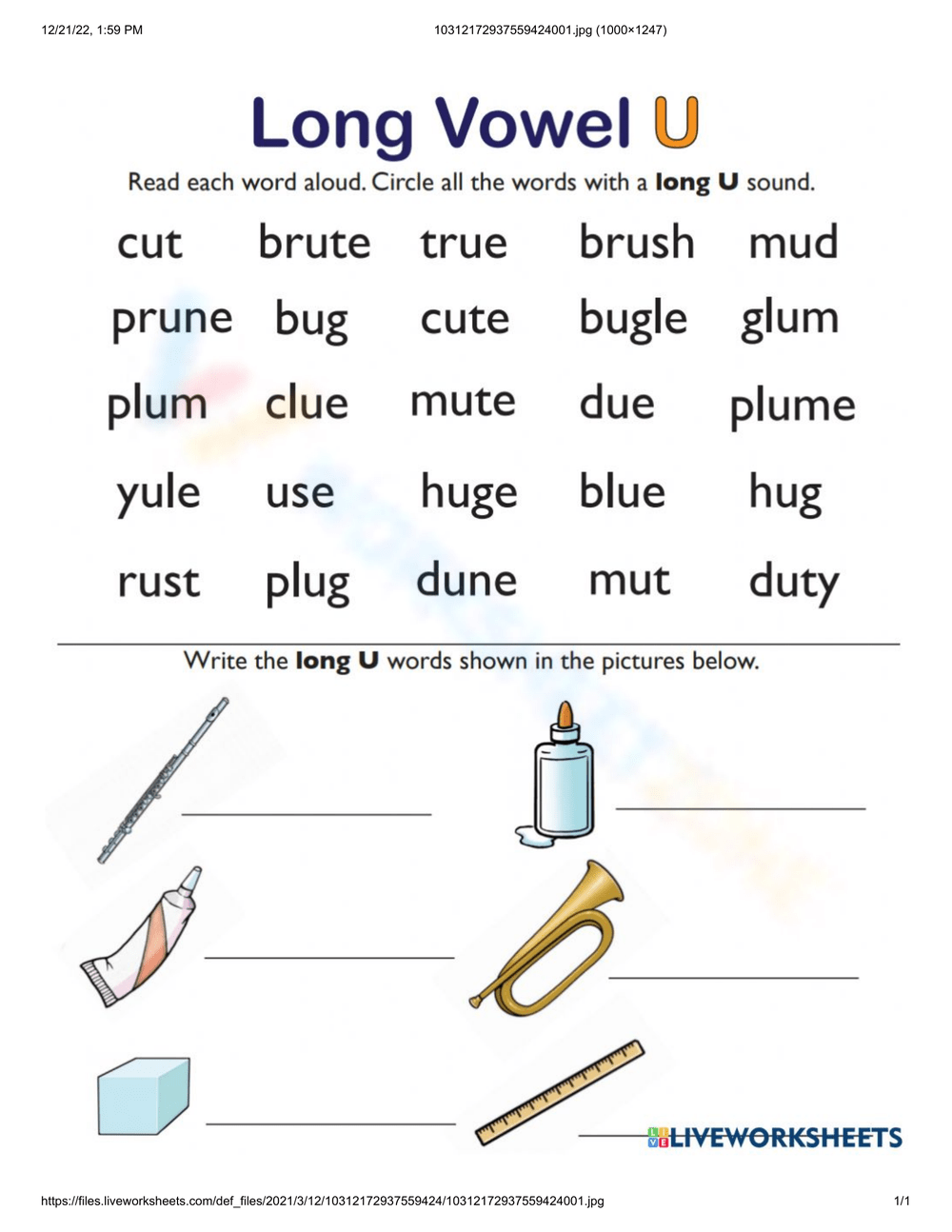 Free Printable Long U Worksheets For Teaching amp Learning Worksheets Library Free Printable Long U Worksheets For Teaching amp Learning Worksheets Library