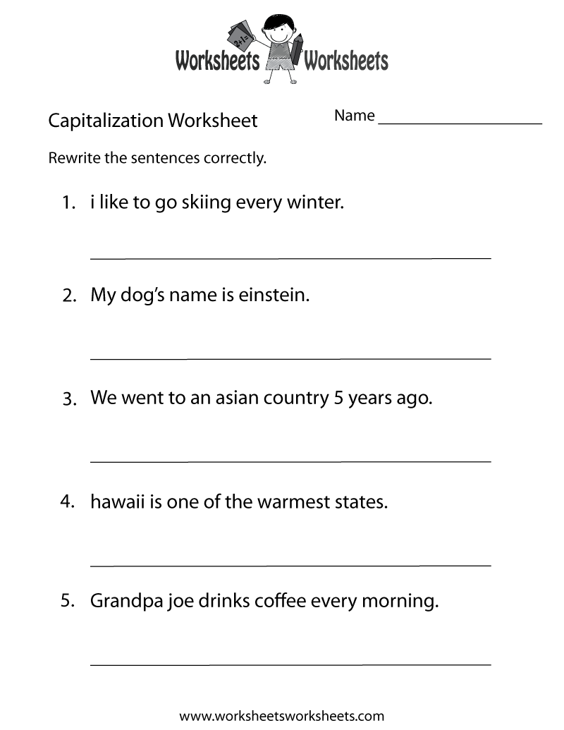 Free Printable Middle School Capitalization Worksheet Worksheets Library Free Printable Middle School Capitalization Worksheet Worksheets Library