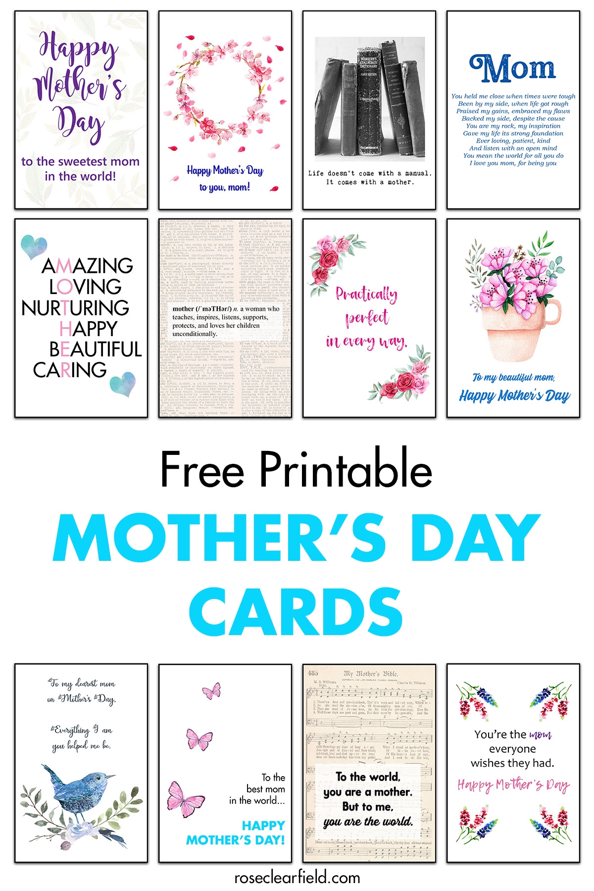 Free Printable Mother s Day Cards Rose Clearfield Free Printable Mother s Day Cards Rose Clearfield