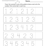 Free Printable Number Patterns Worksheet