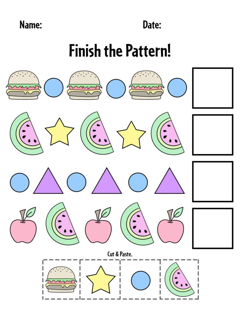 kindergarten worksheets on patterns kindergarten worksheets on patterns