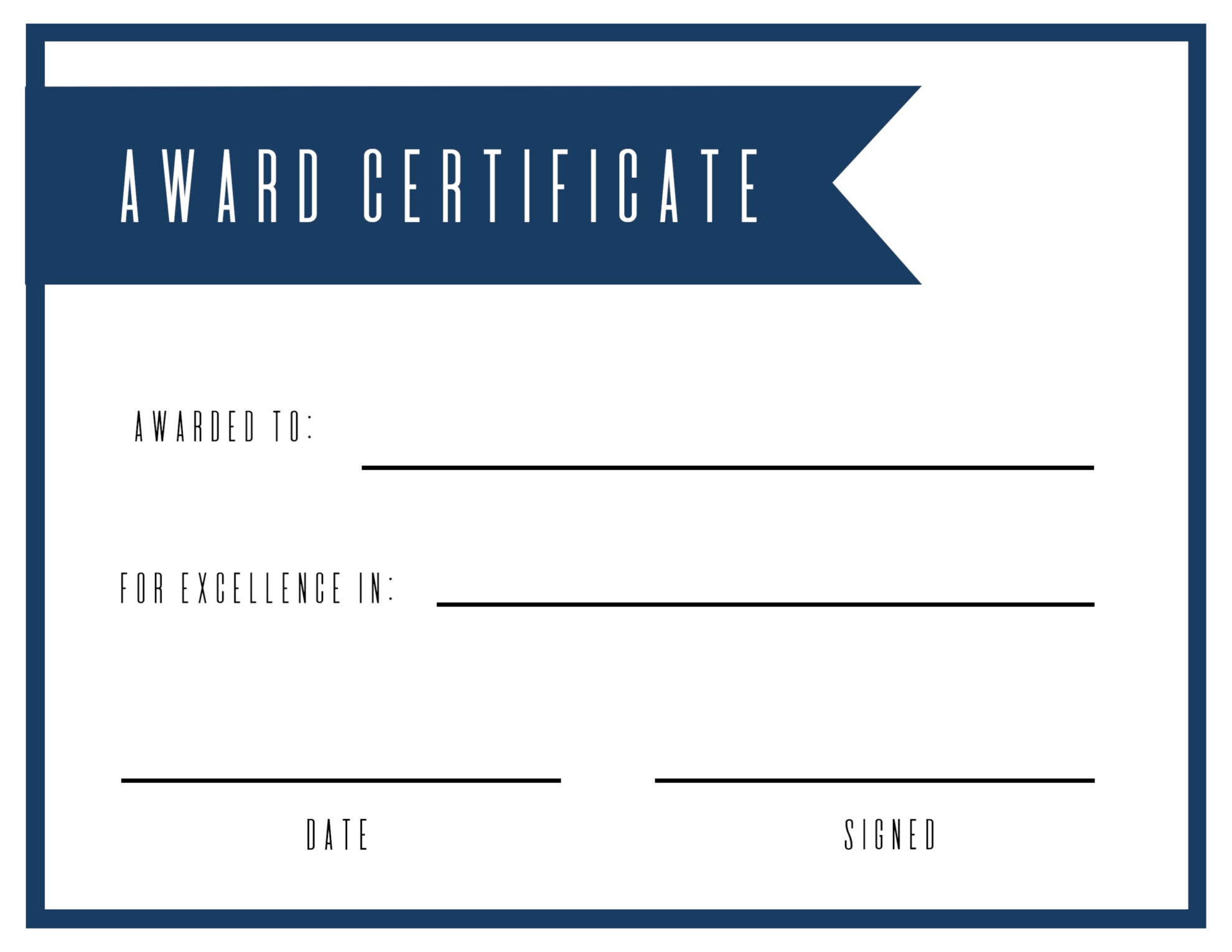 Free Printable Physical Education Award Certificates
