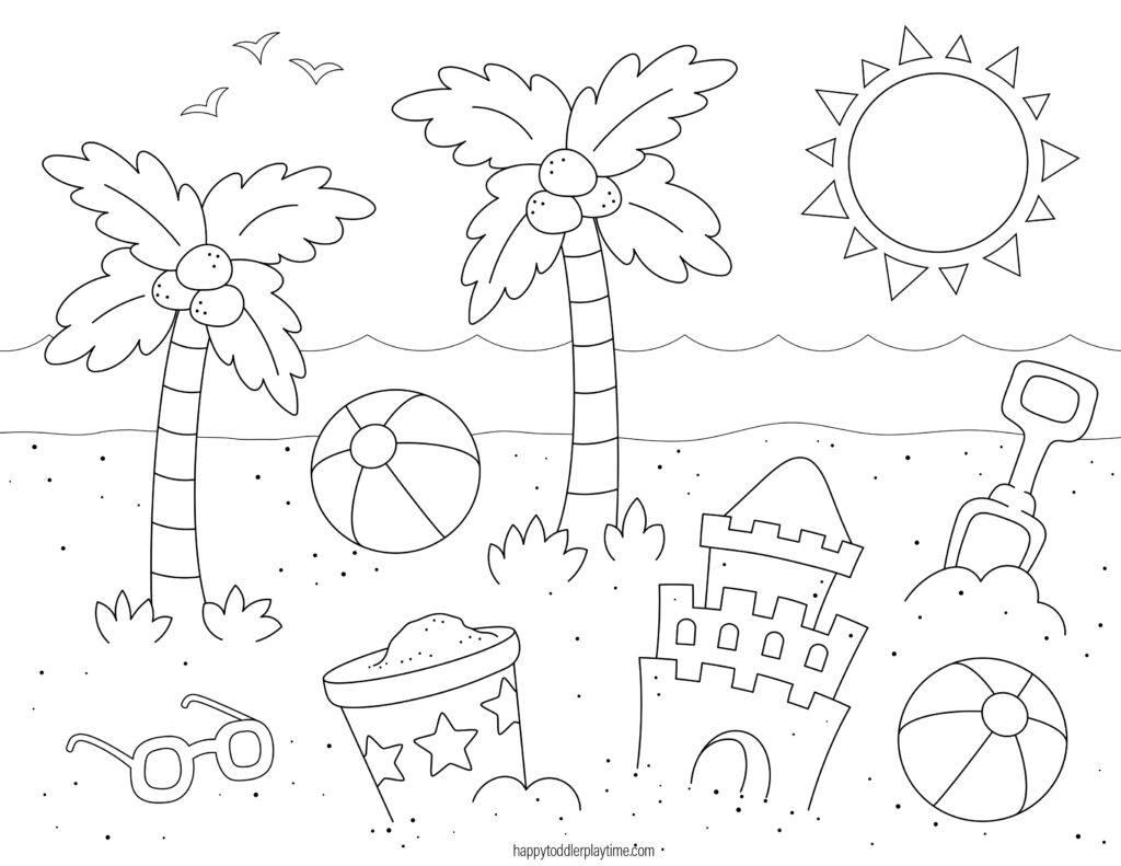 summer coloring sheets free