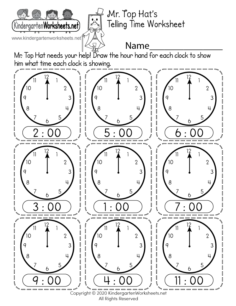 free time clock worksheets