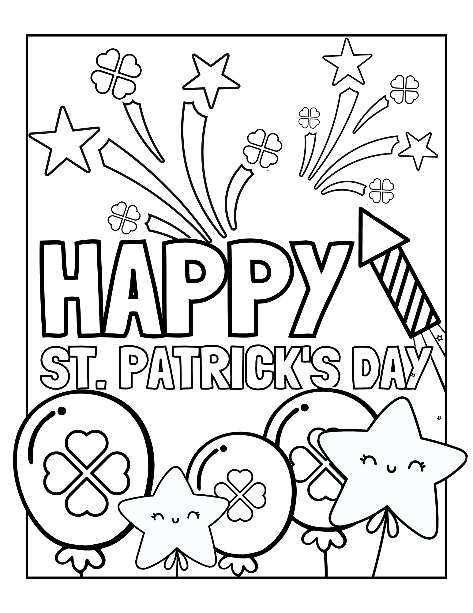 FREE St Patricks Day Coloring Pages For Kids Xoxoerinsmith Worksheets Library