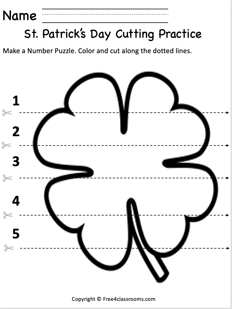 free printable st patrick's day worksheets