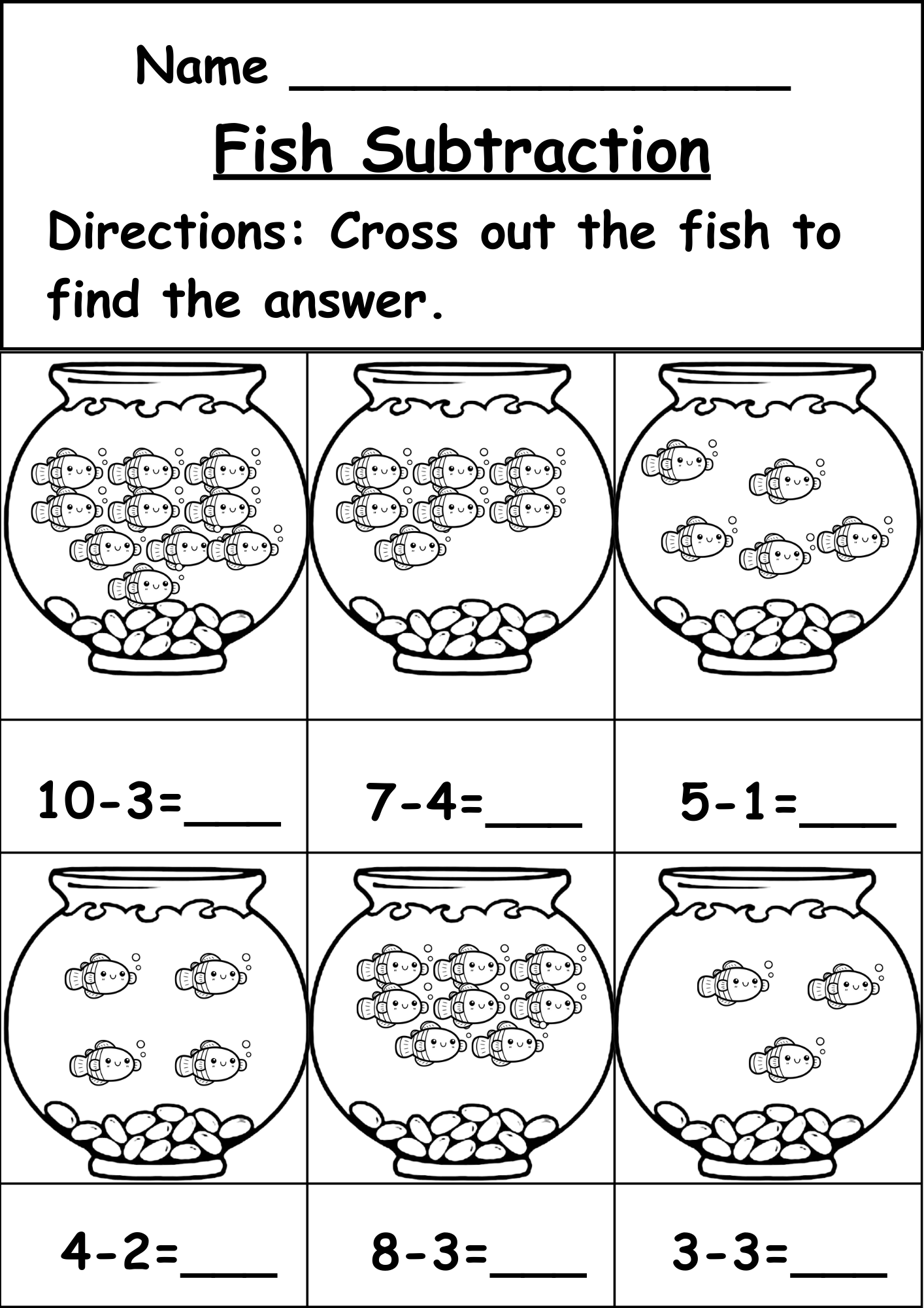 Free Subtraction Worksheets For Kindergarten Free Subtraction Worksheets For Kindergarten