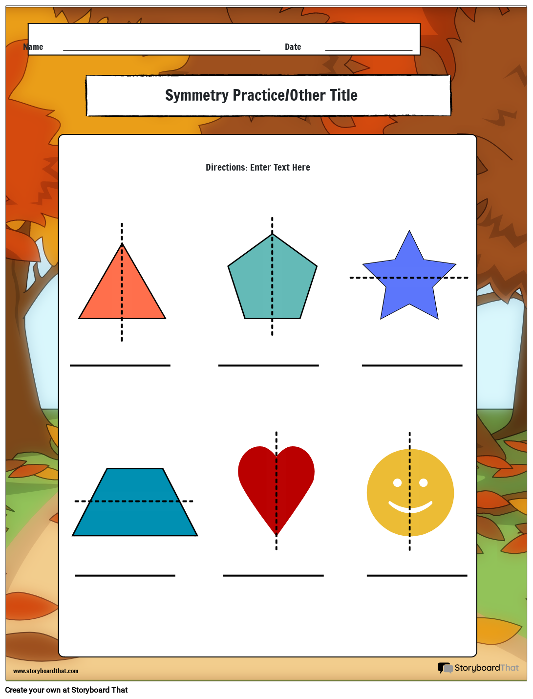 Free Symmetry Worksheets Customize With Storyboard That Free Symmetry Worksheets Customize With Storyboard That