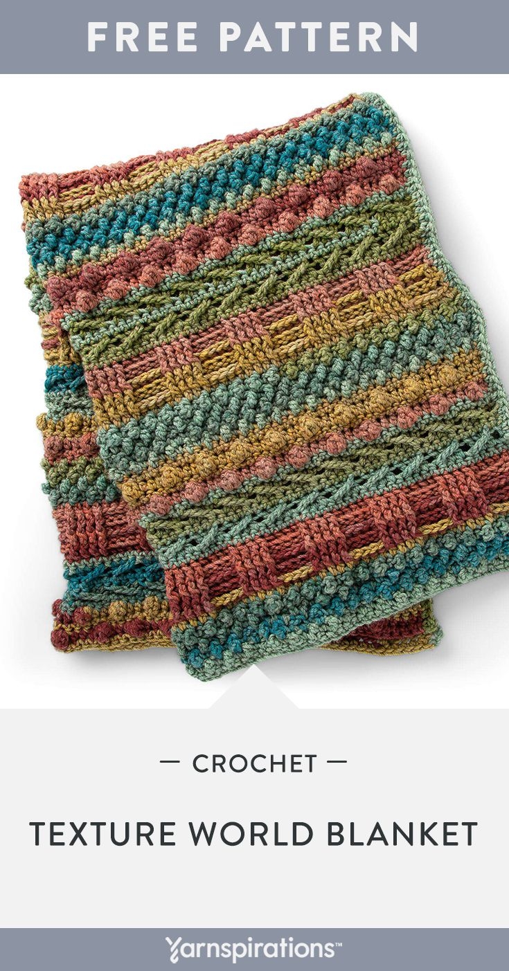 Free Texture World Crochet Blanket Pattern Using Caron Tea Cakes Yarn Free Texture World Crochet Blanket Pattern Using Caron Tea Cakes Yarn
