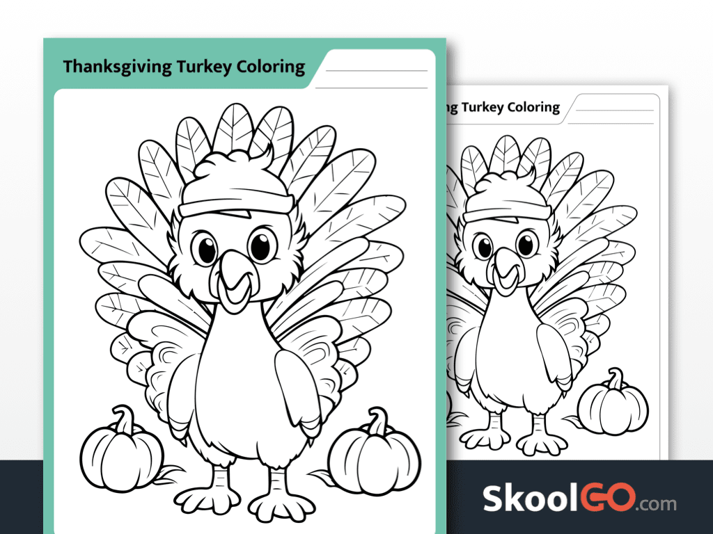 Free Thanksgiving Turkey Coloring Worksheet For Kids
