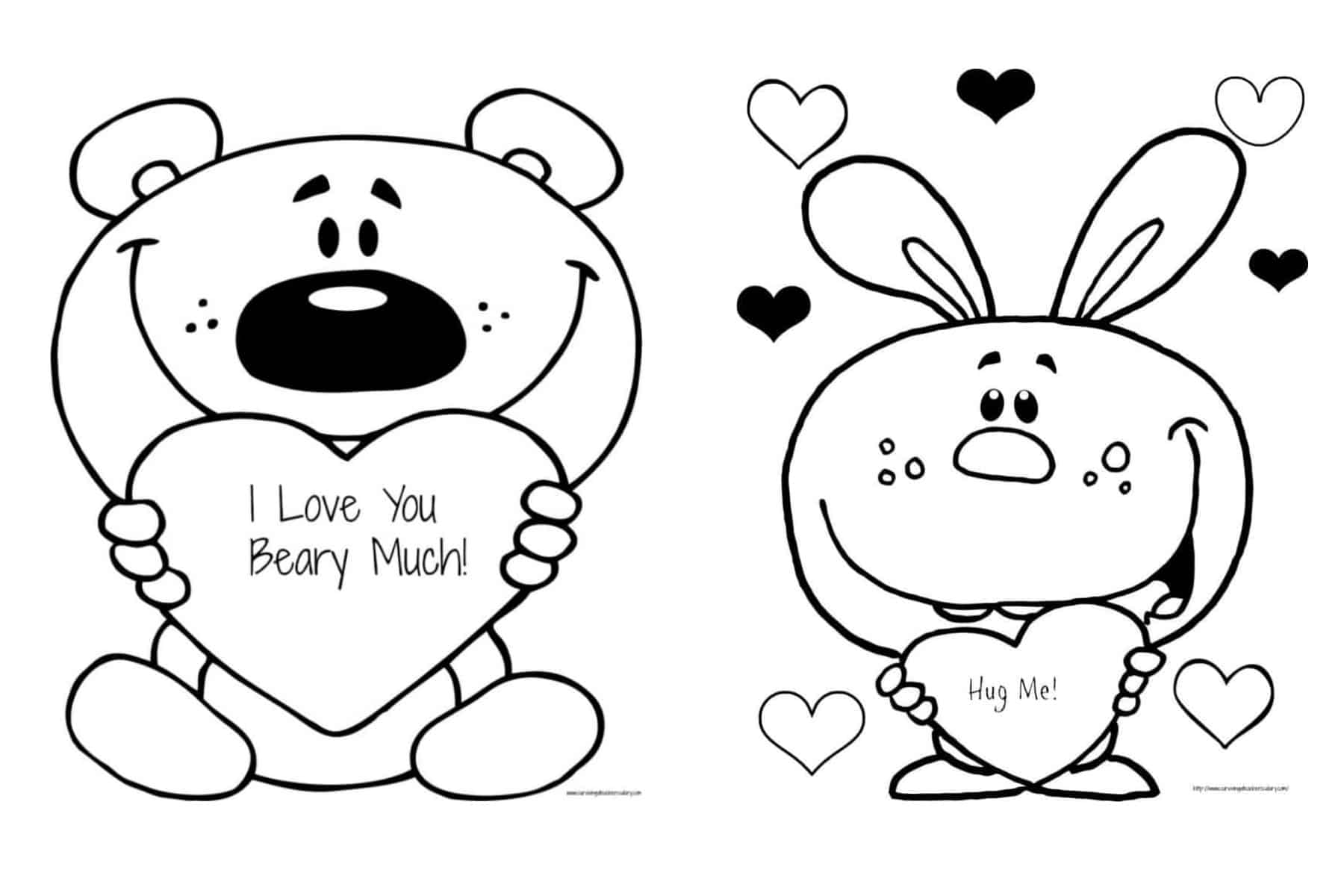 FREE Valentine s I Love You Beary Much Coloring Page Printable FREE Valentine s I Love You Beary Much Coloring Page Printable