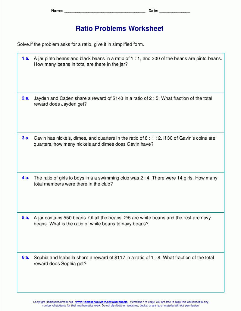ratio and proportion activity sheets ratio and proportion activity sheets
