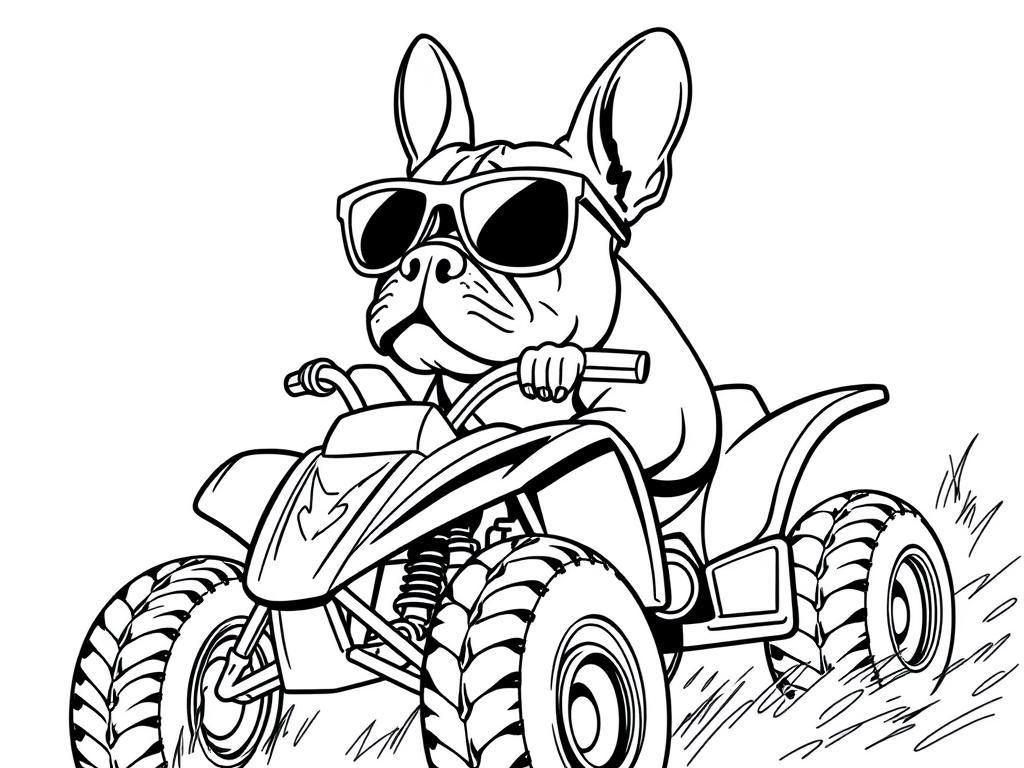 French Bulldog ATV Coloring Page Free Printable Coloring Page French Bulldog ATV Coloring Page Free Printable Coloring Page