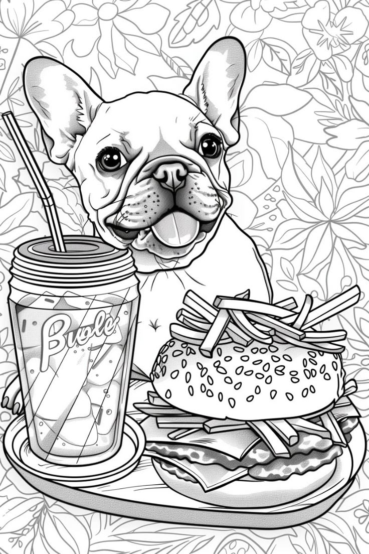 French Bulldog Puppy Coloring Page