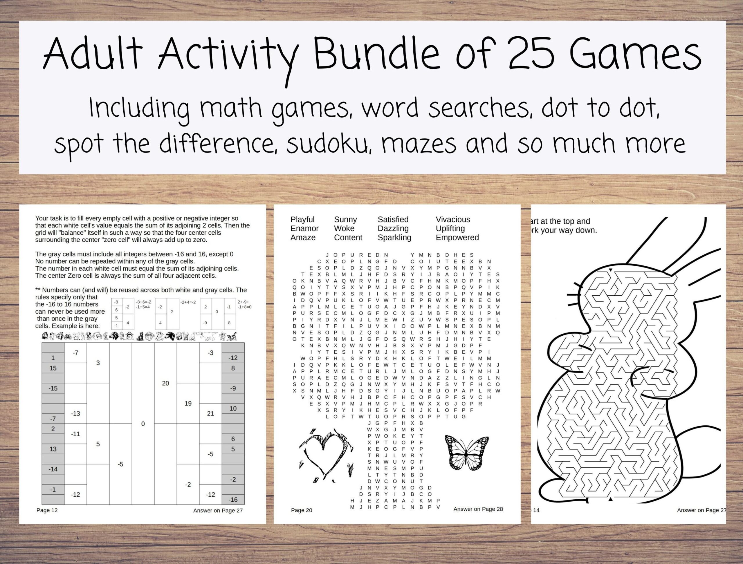 Fun amp Games Games amp Puzzles Puzzles Adult Puzzles 25 Worksheets Library