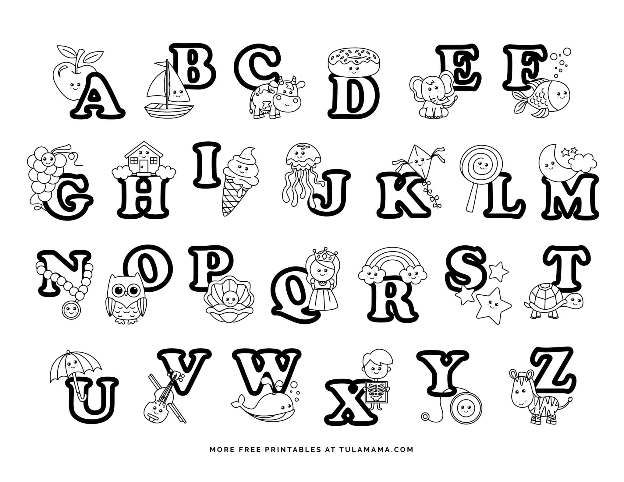 alphabet coloring book printable alphabet coloring book printable