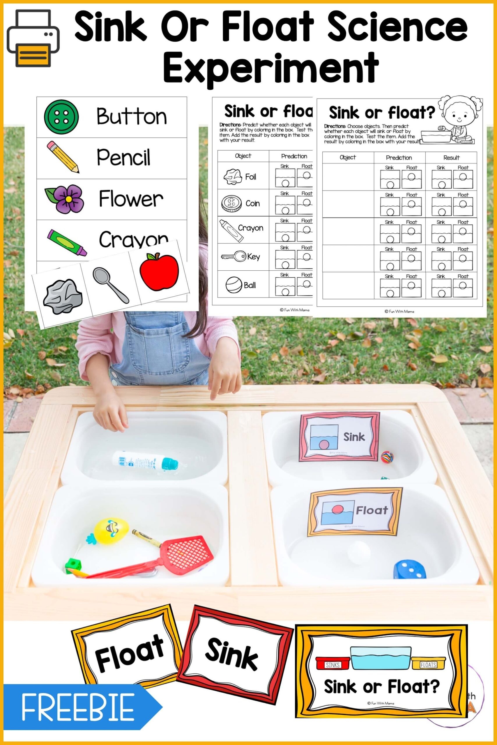 FUN Sink Or Float Experiment Worksheet FREE PRINTABLE FUN Sink Or Float Experiment Worksheet FREE PRINTABLE