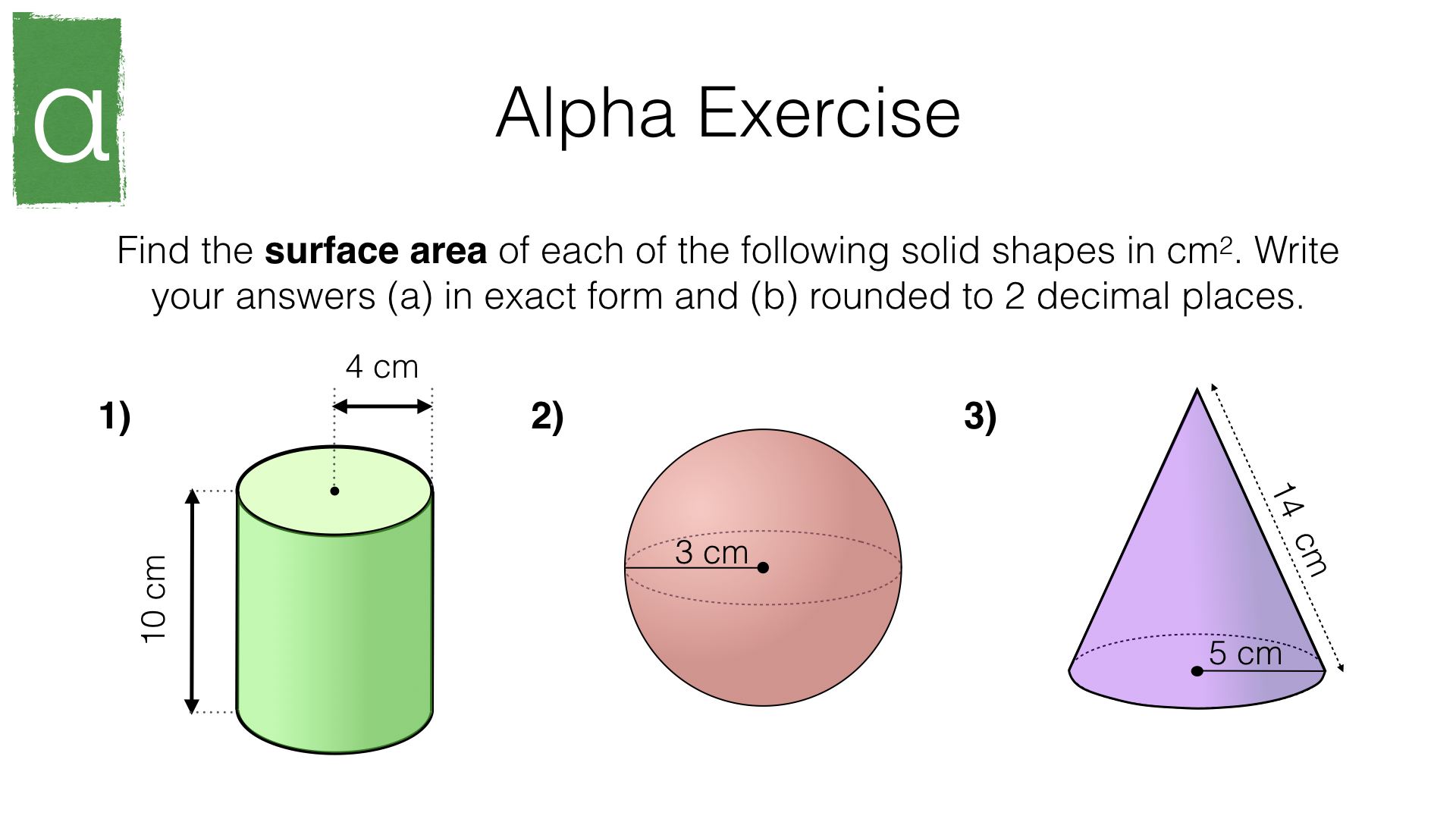 G17h Surface Area Of Cylinders Spheres And Cones BossMaths Worksheets Library