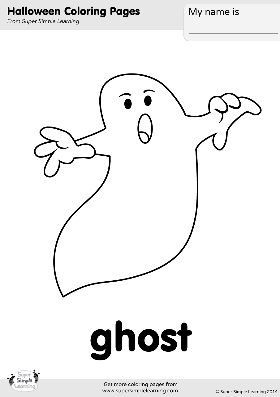 Ghost Coloring Page Super Simple Ghost Coloring Page Super Simple