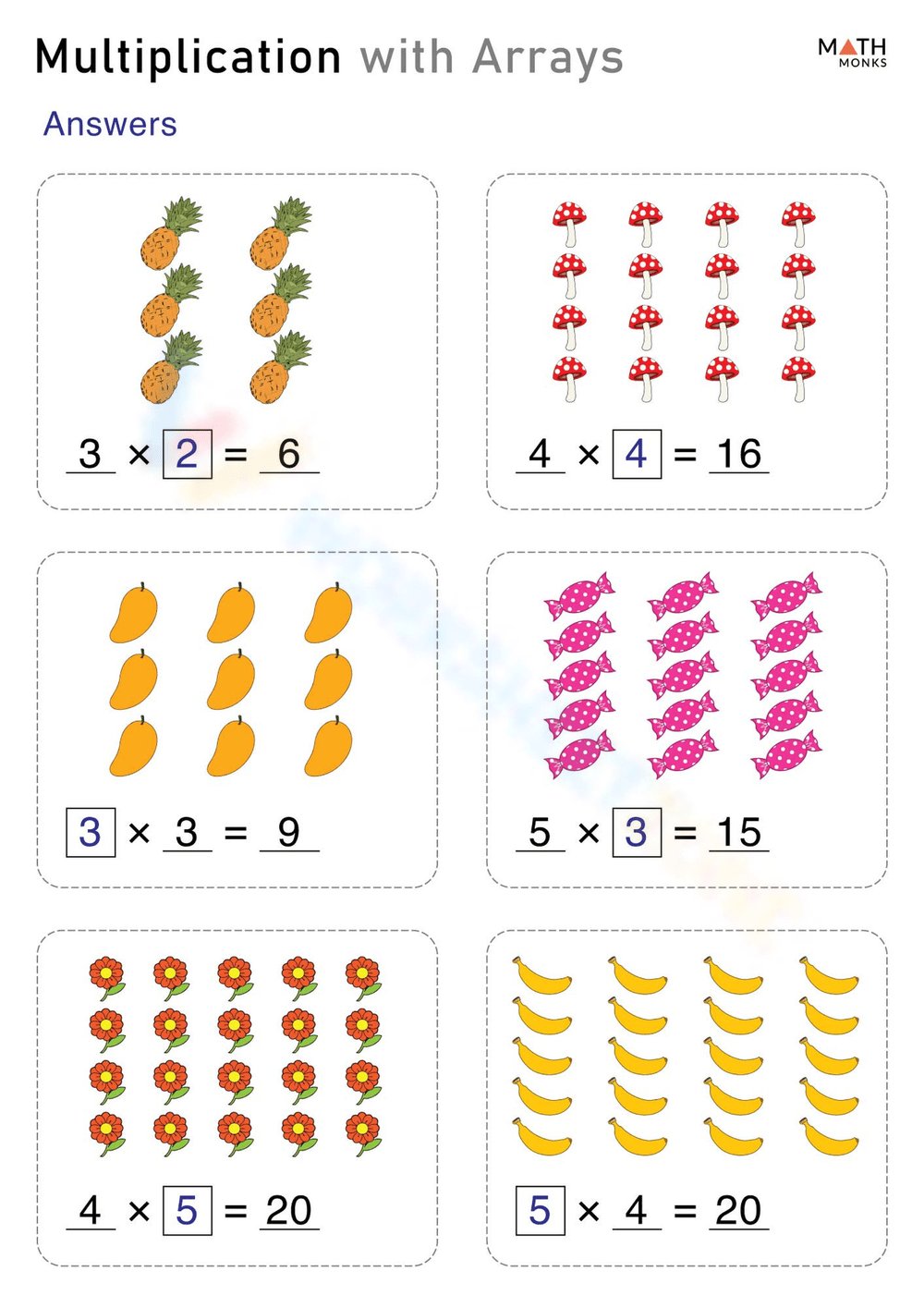 Grade 2 Multiplication With Arrays Worksheets Printable Grade 2 Multiplication With Arrays Worksheets Printable