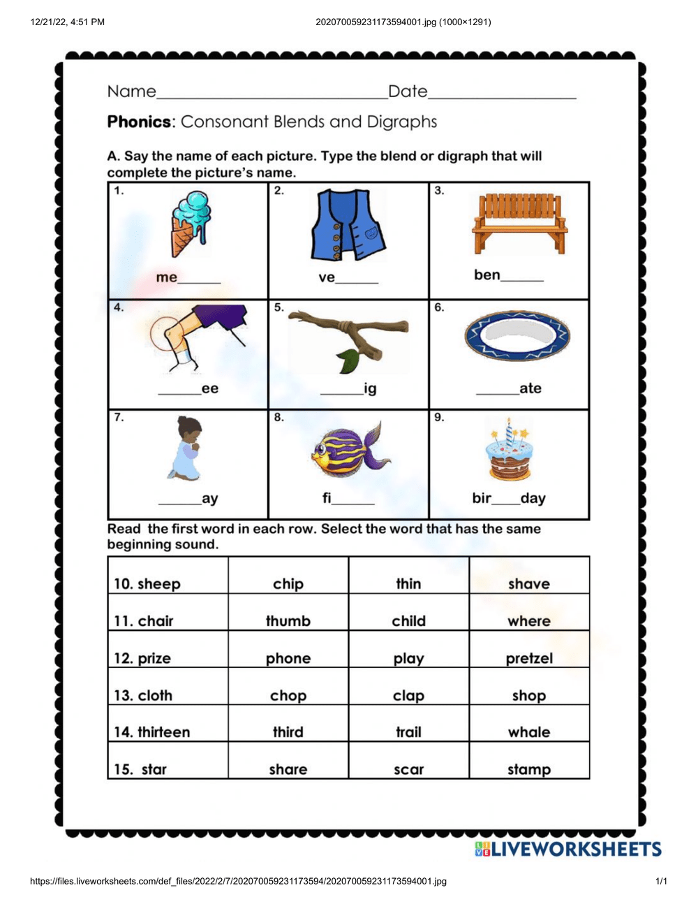 Grade 3 Blends And Digraphs Worksheets Printable Grade 3 Blends And Digraphs Worksheets Printable