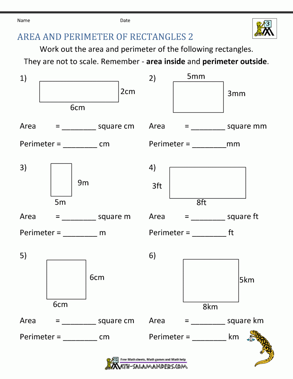 Grade 5 Area amp Perimeter Worksheets Free Worksheets Worksheets Library