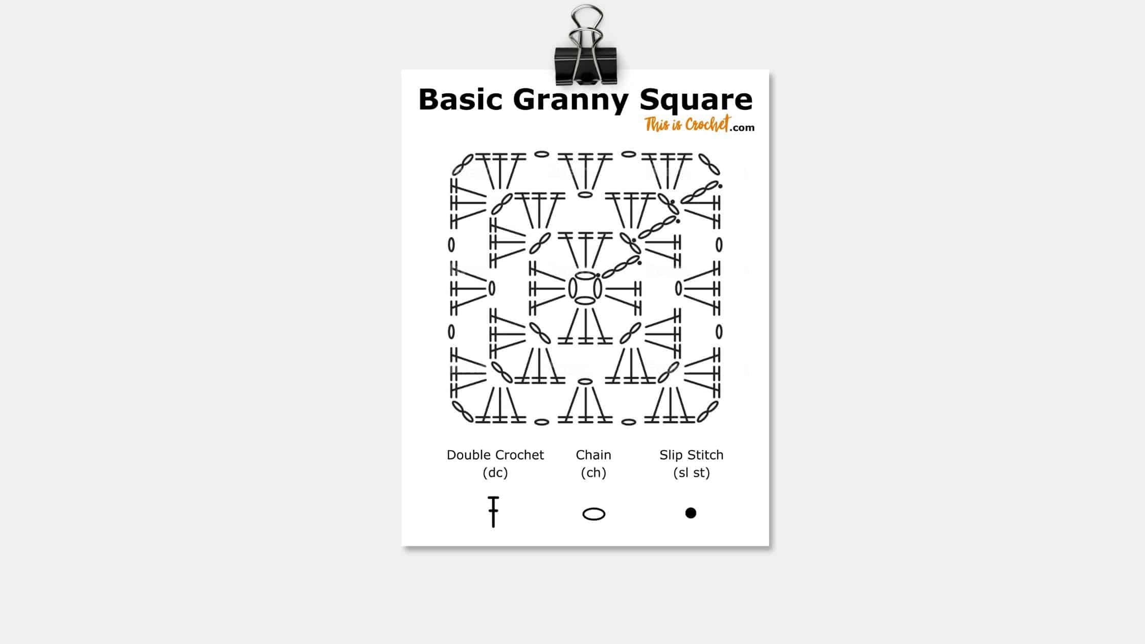 Granny Square Crochet Pattern Diagram Easy To Read This Is Crochet