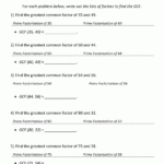 Greatest Common Factor Worksheet Page