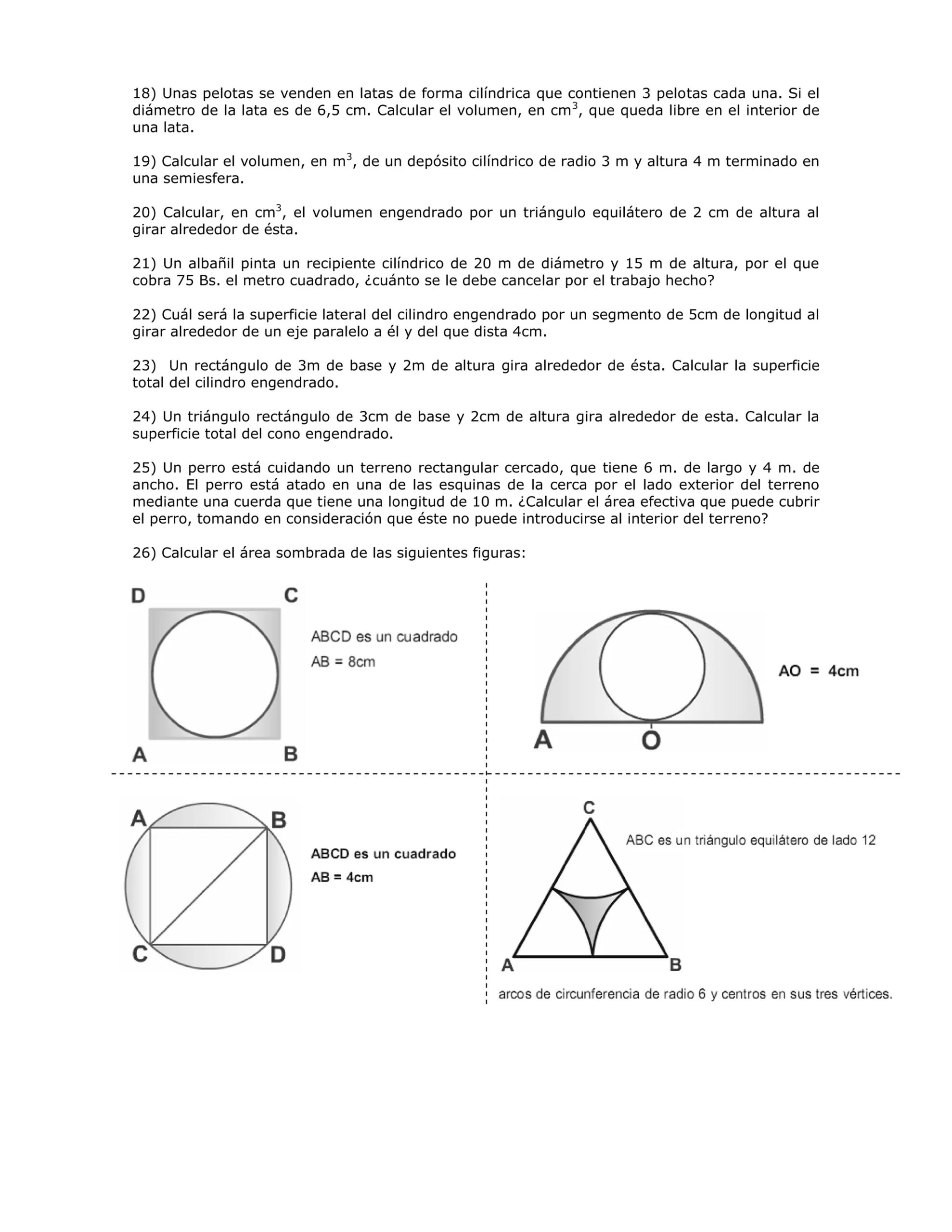 Gu A De Ejercicios rea Y Volumen PDF Gu A De Ejercicios rea Y Volumen PDF