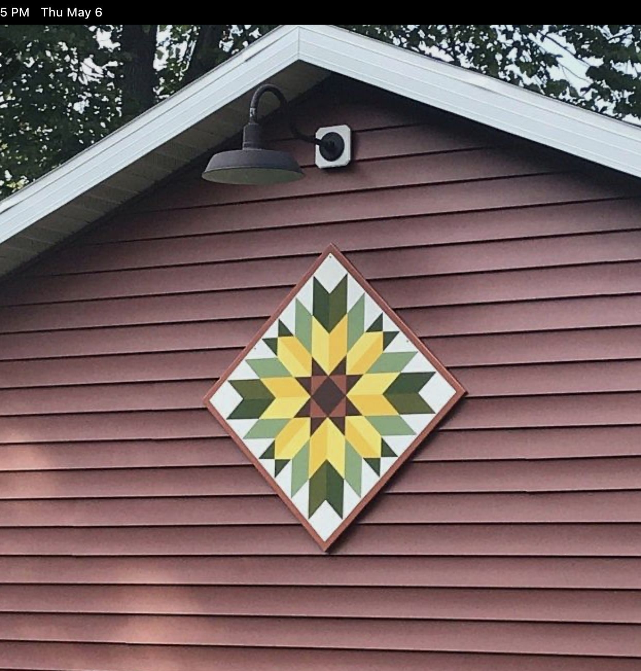 Hand Painted Barn Quilt Square Tennessee Compass