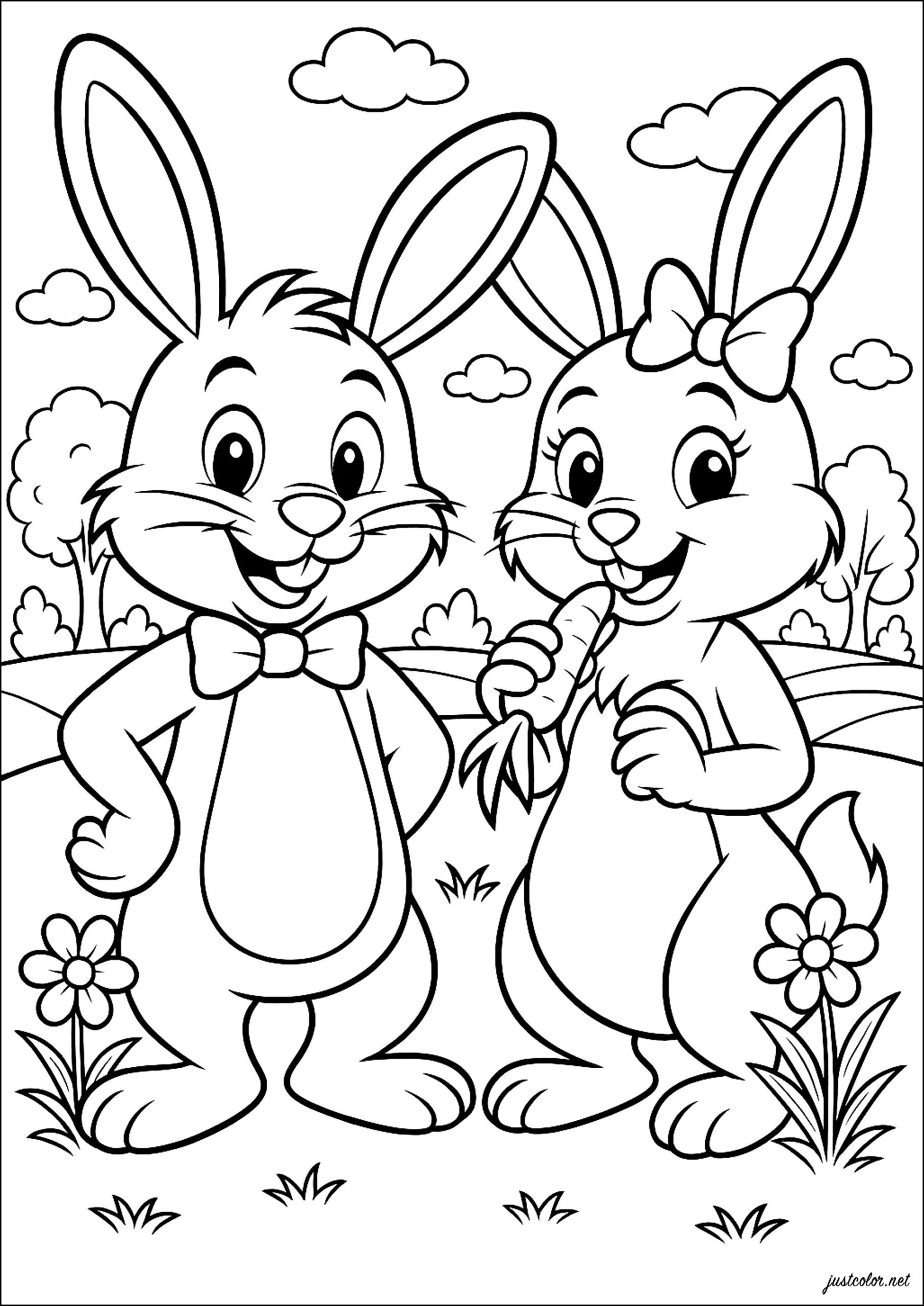 rabbit printable coloring pages rabbit printable coloring pages