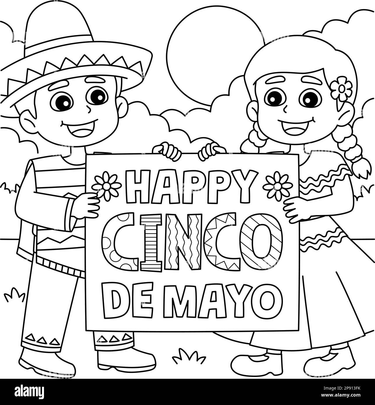 coloring pages cinco de mayo