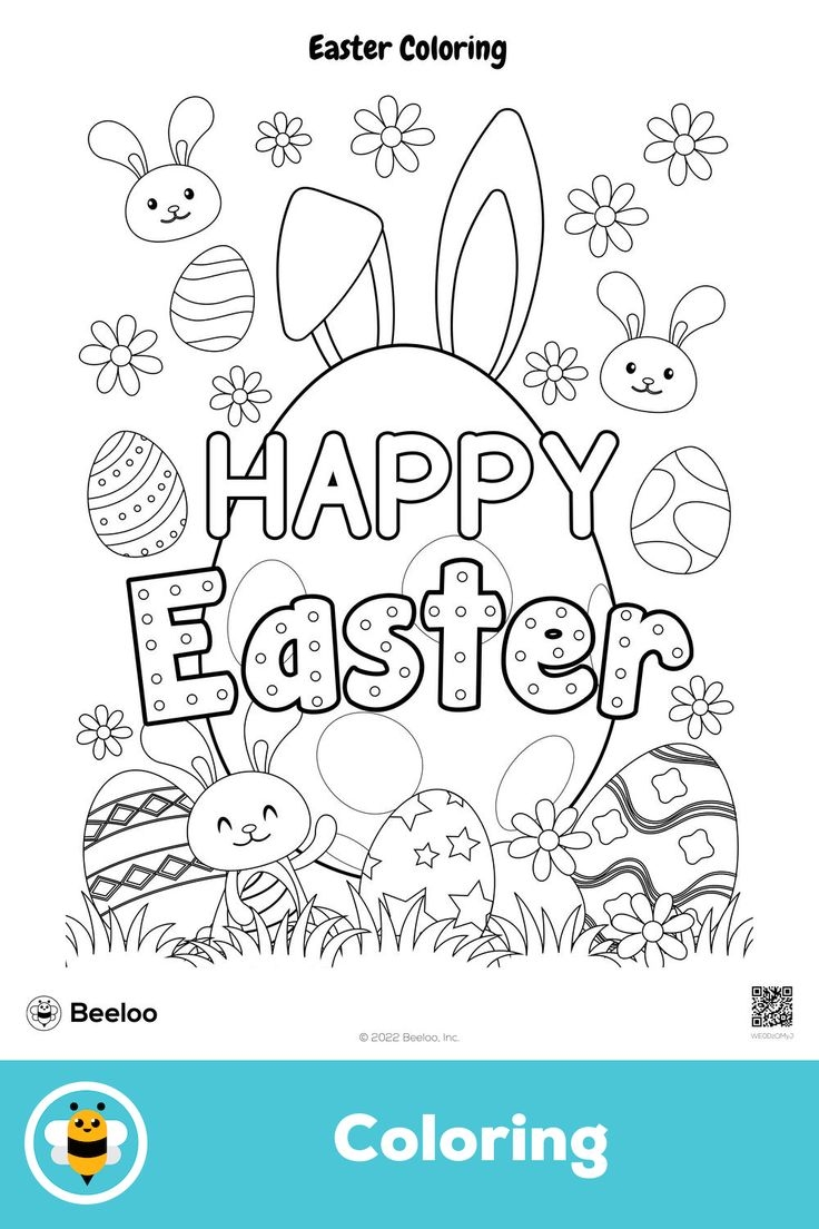 happy easter coloring pages