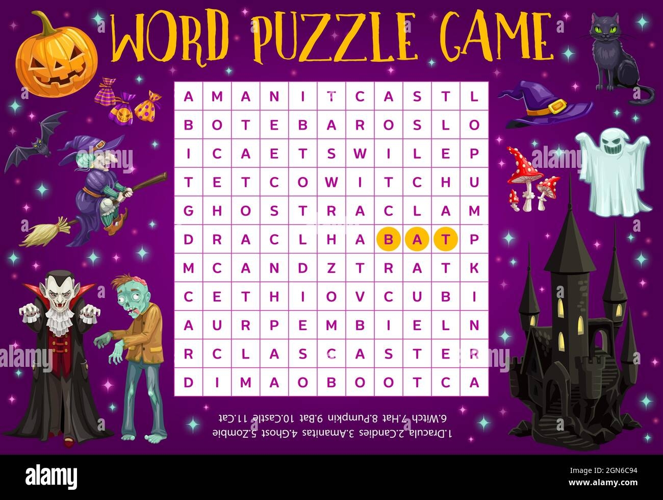 Happy Halloween Word Puzzle Worksheet With Cartoon Halloween Characters Word Quiz Or Riddle Game Crossword For Kids With Spooky Vampire Zombie And Witch Ghost Pumpkin Lantern And Scary Castle Stock Vector Image Happy Halloween Word Puzzle Worksheet With Cartoon Halloween Characters Word Quiz Or Riddle Game Crossword For Kids With Spooky Vampire Zombie And Witch Ghost Pumpkin Lantern And Scary Castle Stock Vector Image