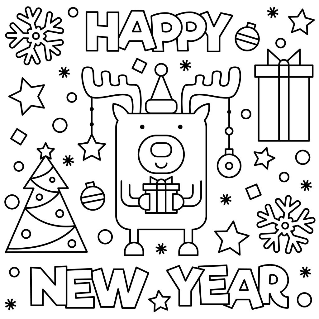 Happy New Year Printable Colouring Pages Thrifty Mommas Tips Happy New Year Printable Colouring Pages Thrifty Mommas Tips