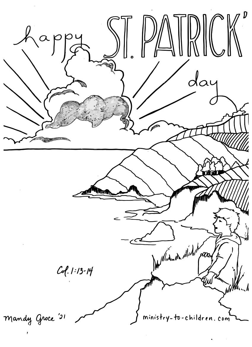 st patrick day coloring pages
