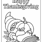 Happy Thanksgiving Coloring Page Sketch Repo