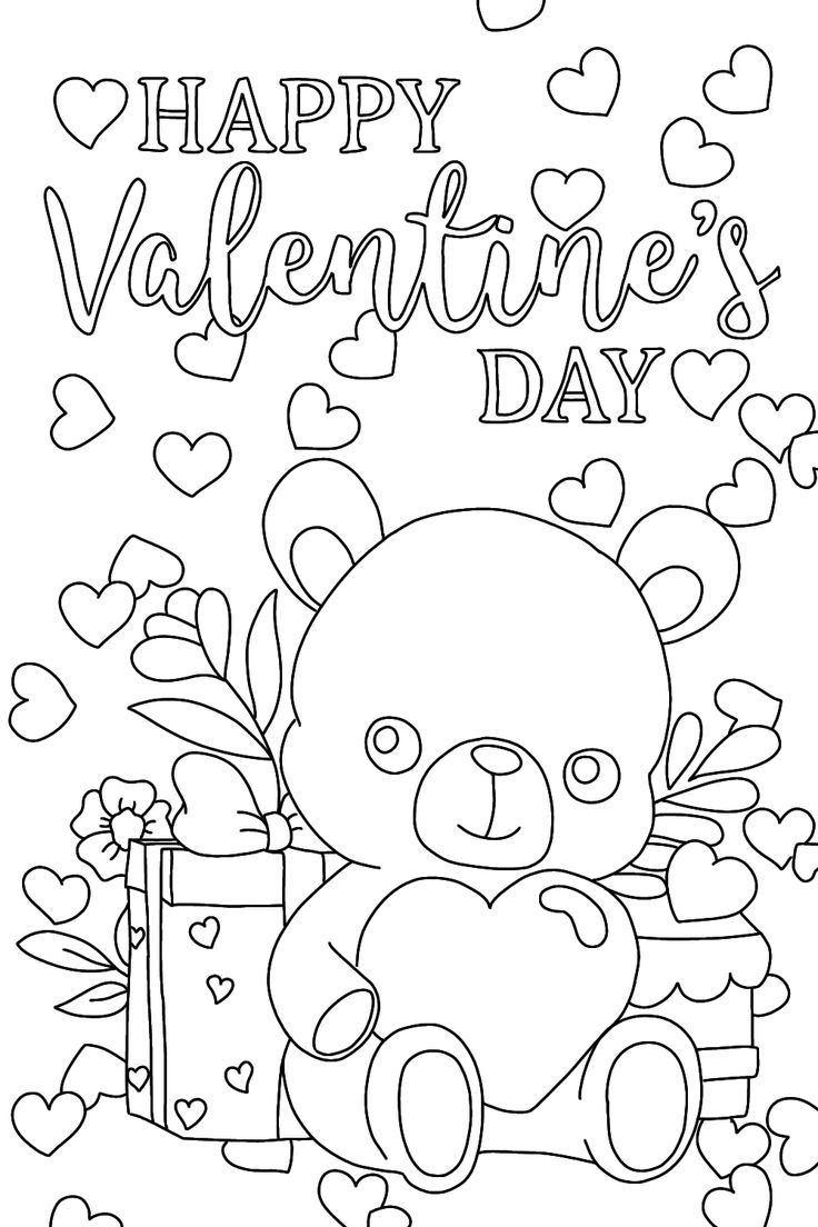 valentines day coloring pages printable