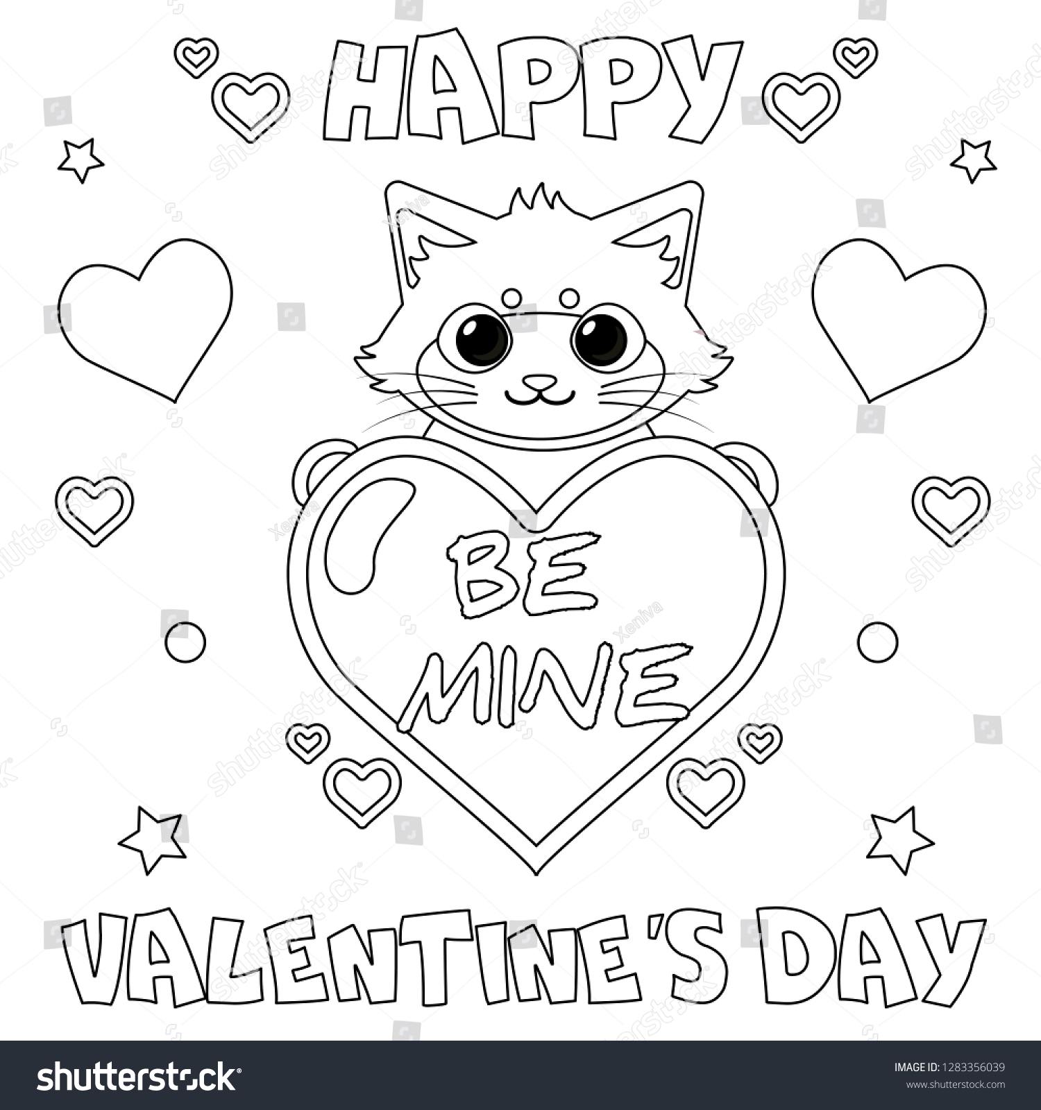 happy valentine's day coloring pages
