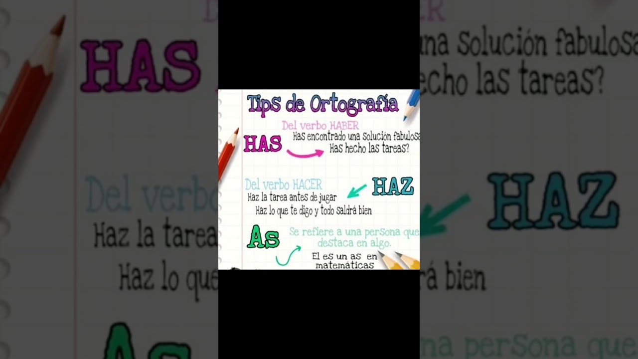 Has Haz Y As ortografia clasesvirtuales YouTube