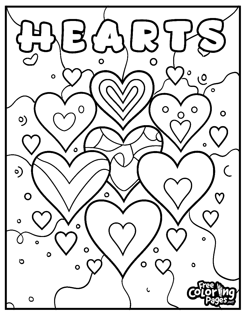 Hearts Coloring Pages Free Coloring Pages