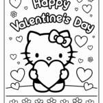 Hello Kitty Valentine Coloring Pages 12 Free Printable PDF Pages Cute Animals Coloring Pages