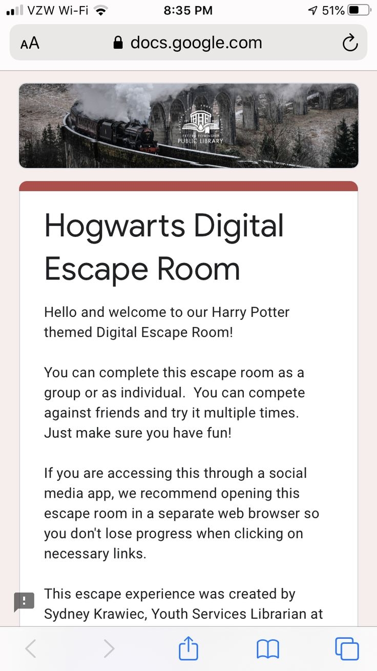 Hogwarts Digital Escape Room Hogwarts Digital Escape Room