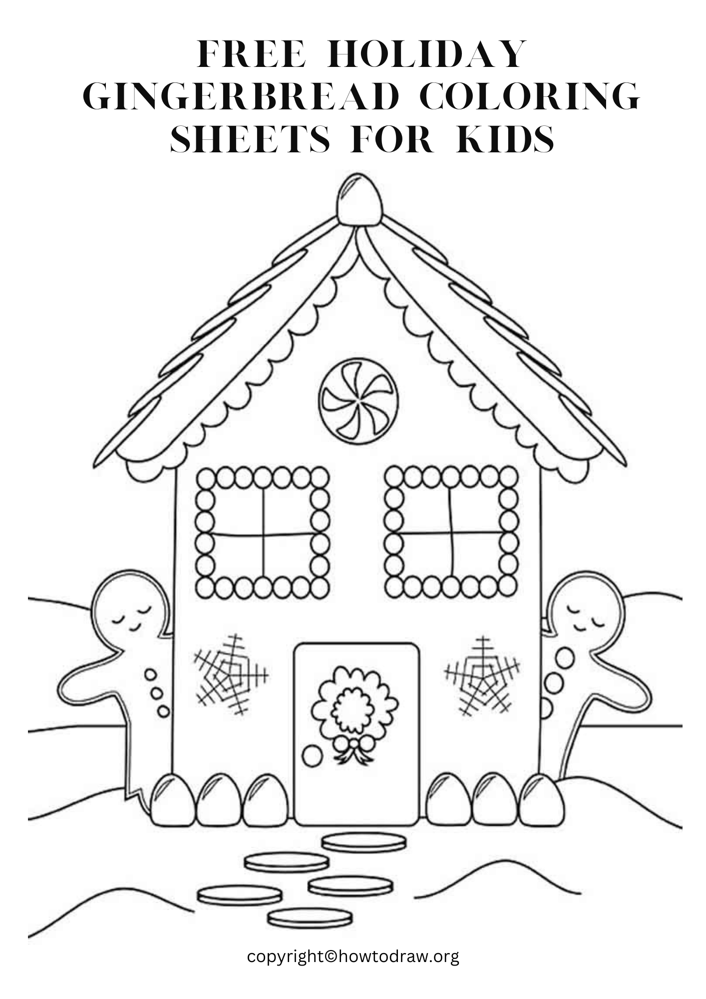 gingerbread house color pages gingerbread house color pages