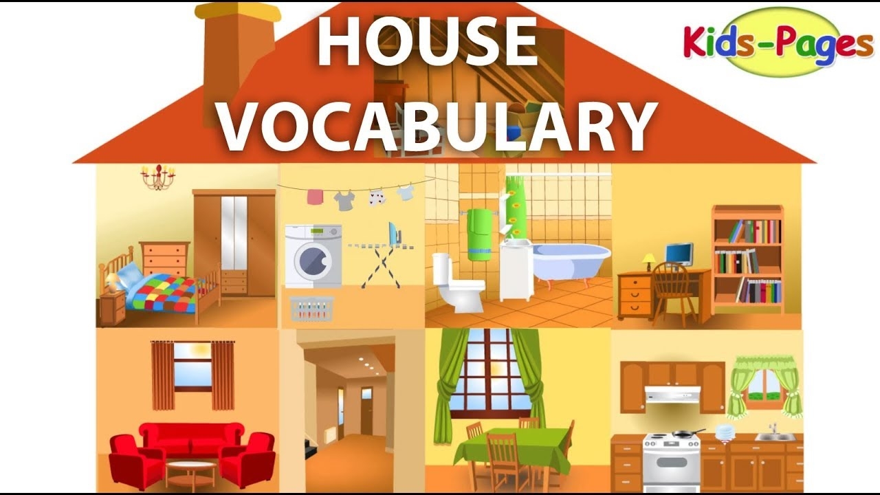 House Vocabulary Parts Of The House Rooms In The House House Objects And Furniture YouTube