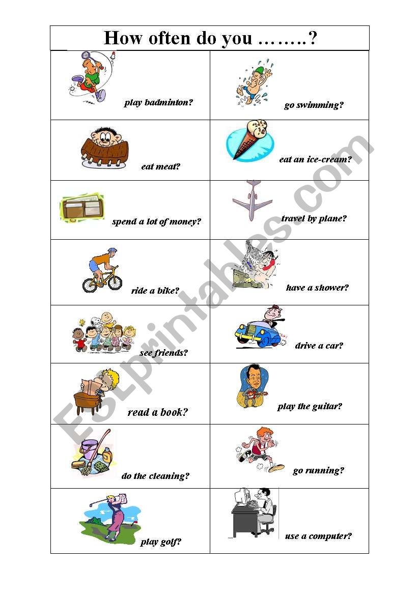 How Often Do You ESL Worksheet By Bohda