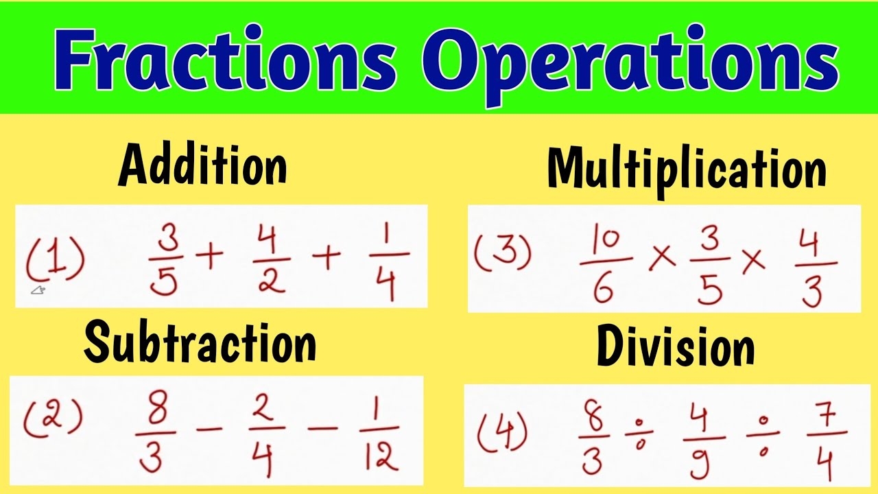 adding subtracting multiplying and dividing fractions worksheet adding subtracting multiplying and dividing fractions worksheet